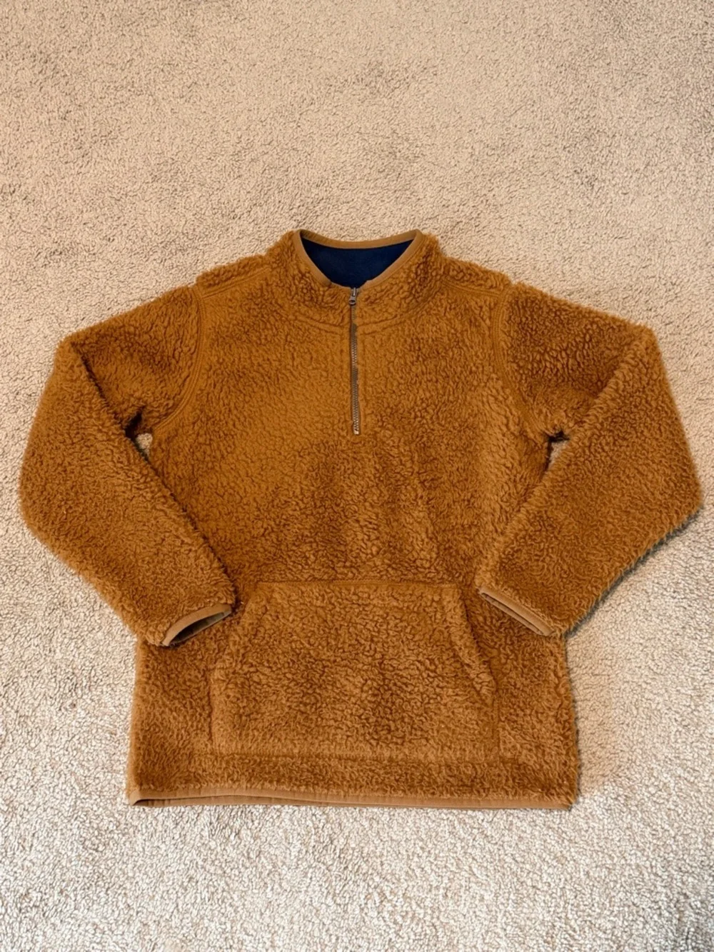 Lot of (2) Carter’s Boy’s Kid Quarter Zip Sherpa Pullover. Size 10/10A.